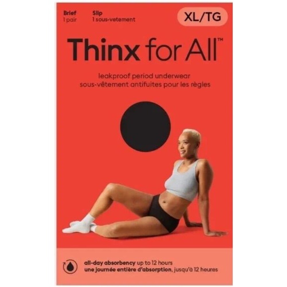 Thinx for All Women's Comfort Brief Leakproof Period Underwear XL TG Extra Large